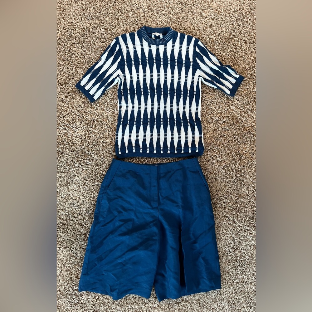 Lafayette 148 New York Blue Women Shorts